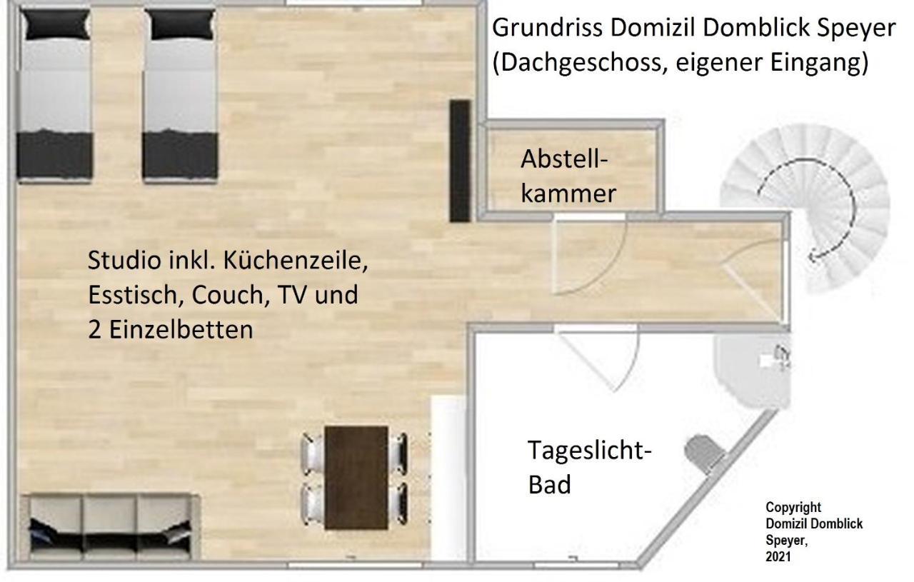 Domizil Domblick Speyer City, Garage, 50m2 Esterno foto